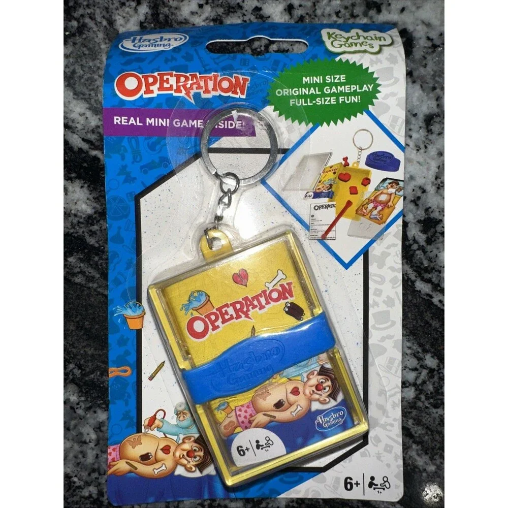 Keychain Games: Operation | Real Game, Mini Size! Hasbro Gaming